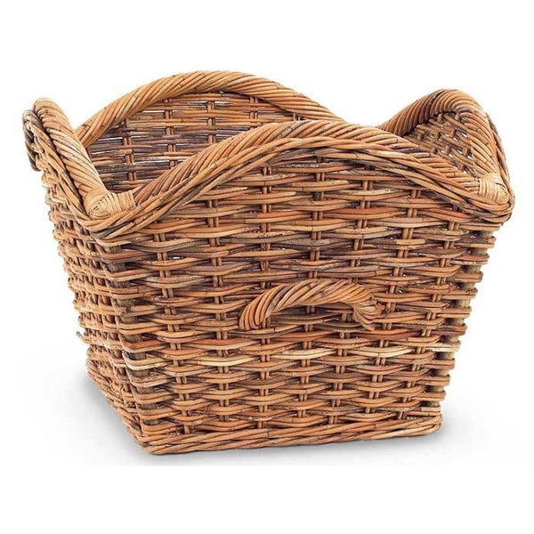 StyleWell Kids Scalloped Wicker Storage Baskets (Set of 2), Brown